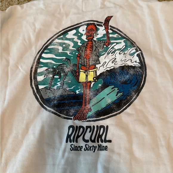 Rip Curl White Hoodie with Black Accents - Picture 4 of 6